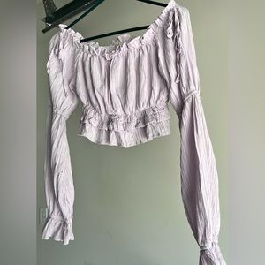 Cute light purple crop top